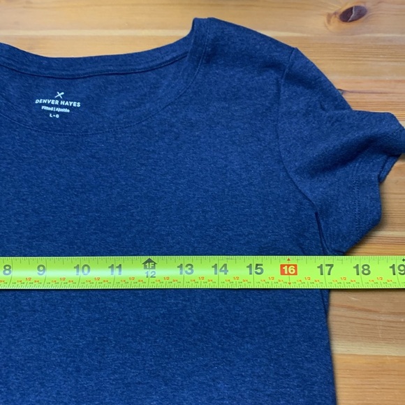 Denver Hayes Navy Blue, Soft 95% Cotton, 5% Spandex, Fitted T shirt - Picture 3 of 7